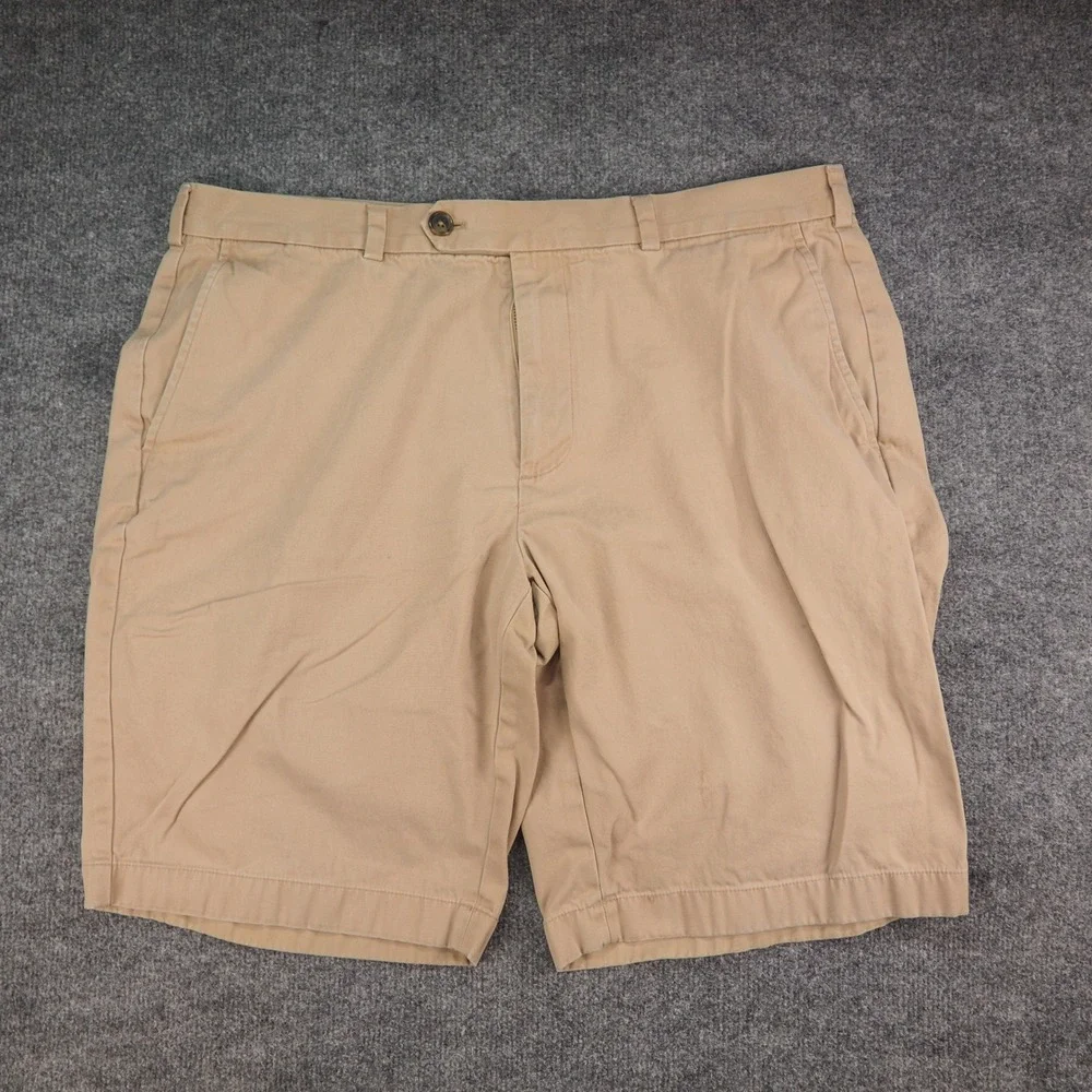Brooks Brothers Shorts Mens 38 346 Tan Solid Cotton Chino Preppy Ivy League